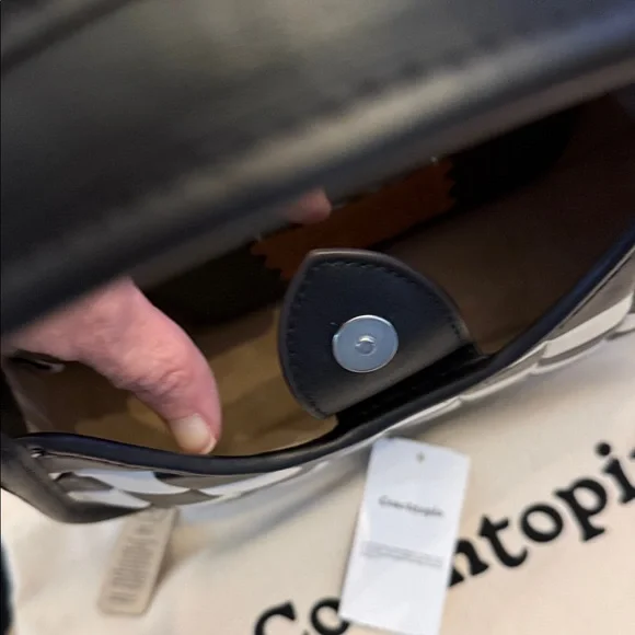 ๐ฏ Authentic Coach Black and White Checkered Women's Leather Bag. Coachtopia - Picture 9 of 14